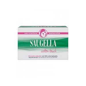 Saugella Cotton Touch Serviettes Maternité X10 - Boîte 10 serviettes - Publicité