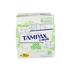 Tampax Compak Cotton Protection Régulier - Boîte 14 tampons - Publicité