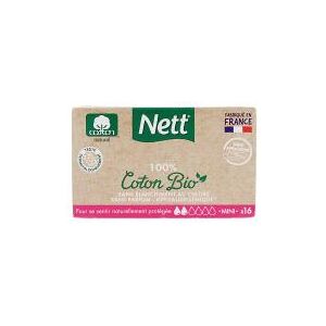 Nett Coton Bio Mini Sans Applicateur Flux Léger 16 Tampons - Boîte 16 Tampons - Publicité Nett Coton Bio Mini Sans Applicateur Flux Léger 16 Tampons - Boîte 16 Tampons - Publicité