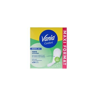 Vania Confort Protègé-Slips Normal Aloe 56 Protège-Lingeries - Boîte 56 protège-lingeries - Publicité Vania Confort Protègé-Slips Normal Aloe 56 Protège-Lingeries - Boîte 56 protège-lingeries - Publicité