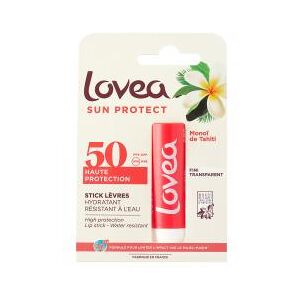 Lovea Stick Lèvres Hydratant Haute Protection Monoï de Tahiti SPF50 4 g - Stick - Publicité Lovea Stick Lèvres Hydratant Haute Protection Monoï de Tahiti SPF50 4 g - Stick - Publicité