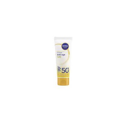 Nivea Sun UV Face Anti-Âge Q10 Solaire SPF50+ Très Haute Protection 50 ml - Tube 50 ml - Publicité Nivea Sun UV Face Anti-Âge Q10 Solaire SPF50+ Très Haute Protection 50 ml - Tube 50 ml - Publicité