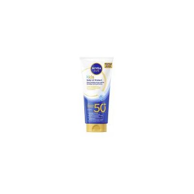 Nivea Sun Daily UV Protect Kids Lait Solaire Peaux Sensibles SPF50+ 100 ml - Tube - Publicité Nivea Sun Daily UV Protect Kids Lait Solaire Peaux Sensibles SPF50+ 100 ml - Tube - Publicité