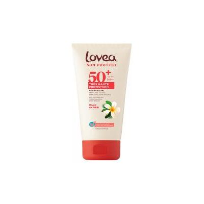 Lovea Sun Protect Lait Hydratant Monoï de Tahiti SPF50+ 150 ml - Tube - Publicité Lovea Sun Protect Lait Hydratant Monoï de Tahiti SPF50+ 150 ml - Tube - Publicité