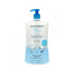 Neutraderm Eau Nettoyante Douceur 3-en-1 1L - Flacon-Pompe 1000 ml