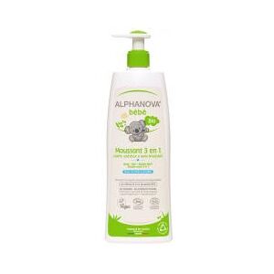 Alphanova Bébé Moussant 3 en 1 Bain ? Bio Bébé ® - Flacon-Pompe 500 ml