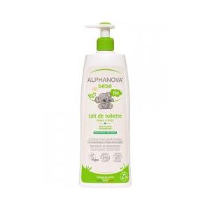 Alphanova Lait de Toilette Bébé Bio 500 ml Alphanova Bébé ® - Flacon-Pompe 500 ml