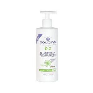 Poupina le Liniment Bébé 2En1 Anti-Irritation Certifié Bio - Recette Oléo-Calcaire - Nettoyant + Lotion Barrière - 100% d'Ingrédients d'Origine Naturelle - Vegan - Fabriqué en France - 750 ml - Flacon-Pompe 750 ml