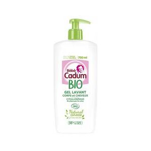 Cadum Bébé Cadum Gel Lavant Natural Caresse Corps et Cheveux Bio 750 ml - Flacon-Pompe 750 ml - Publicité Cadum Bébé Cadum Gel Lavant Natural Caresse Corps et Cheveux Bio 750 ml - Flacon-Pompe 750 ml - Publicité