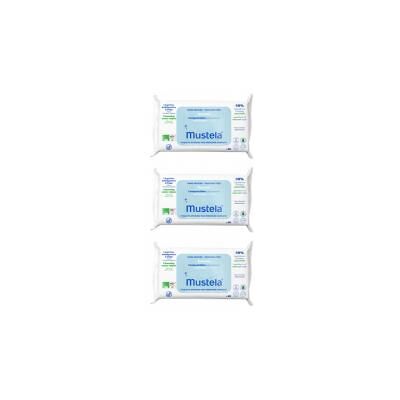 Mustela Lingettes Nettoyantes Biodégradables Sans Parfum Pack Économique - Lot 3 x 60 lingettes - Publicité Mustela Lingettes Nettoyantes Biodégradables Sans Parfum Pack Économique - Lot 3 x 60 lingettes - Publicité