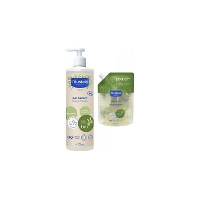 Mustela Mustela Bio Pack Hygiène Gel Lavant + Recharge - Pack 2 - Publicité Mustela Mustela Bio Pack Hygiène Gel Lavant + Recharge - Pack 2 - Publicité