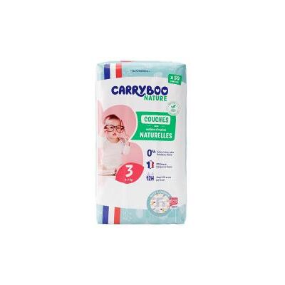 Couches Naturelles Carryboo T3 - 50 Couches - Publicité Couches Naturelles Carryboo T3 - 50 Couches - Publicité