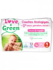 Love & Green Couches Hypoallergéniques et Écologiques T4 X 46 - Sachet 46 couches