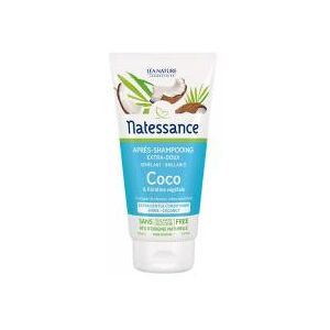 Natessance Après-Shampooing Extra-Doux - Brillance - Coco & Kératine Végétale - Usage Fréquent - Tube 150 ml