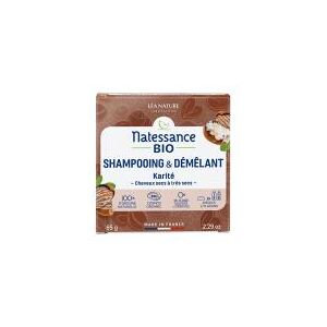 Natessance Shampooing & Démêlant Karité Bio - Pain 65 g