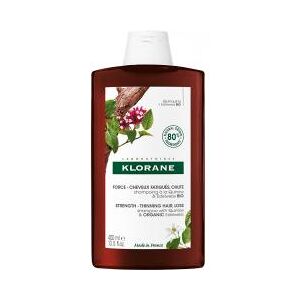 Klorane Quinine Shampoing Fortifiant à la Quinine & Edelweiss Bio  Chute de Cheveux Fatigués 400 ml - Flacon 400 ml