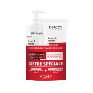 Vichy Dercos Shampooing Energy+ Stimulant 400 ml + Vichy Dercos Technique Après Shampooing Energy+ 200 ml - Lot - Publicité Vichy Dercos Shampooing Energy+ Stimulant 400 ml + Vichy Dercos Technique Après Shampooing Energy+ 200 ml - Lot - Publicité