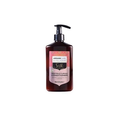 Arganicare - Après-shampoing revitalisant à la soie - Soins capillaires 400ml - Publicité Arganicare - Après-shampoing revitalisant à la soie - Soins capillaires 400ml - Publicité