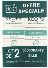 RoC Keops Déodorant Roll-On 48H 2 x 30 ml - Lot 2 x 30 ml