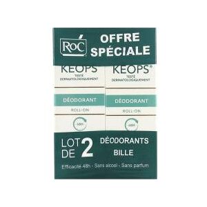 RoC Keops Déodorant Roll-On 48H 2 x 30 ml - Lot 2 x 30 ml - Publicité