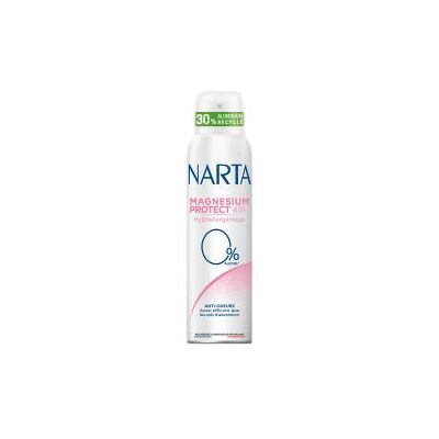 Narta Magnésium Protect 48H Déodorant Hypoallergénique et Compressé en Spray 150 ML - Flacon-Aérosol 150 ml - Publicité Narta Magnésium Protect 48H Déodorant Hypoallergénique et Compressé en Spray 150 ML - Flacon-Aérosol 150 ml - Publicité