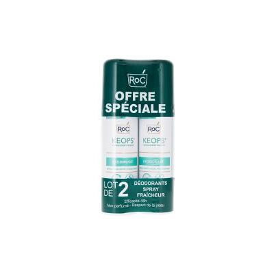 Roc Keops Spray Déodorant Fraîcheur Lot de 2 X 100 ml - Lot 2 x 100 ml - Publicité Roc Keops Spray Déodorant Fraîcheur Lot de 2 X 100 ml - Lot 2 x 100 ml - Publicité