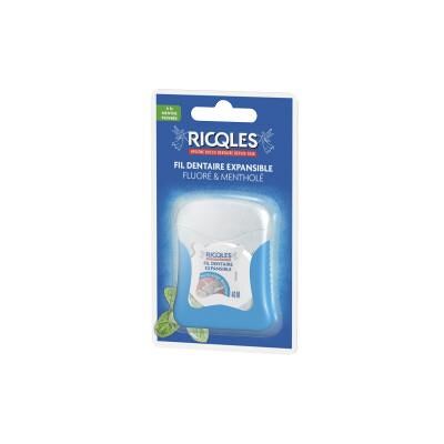 Ricqlès Fil Dentaire Expansible Fluoré et Mentholé à la Menthe Poivrée 40 m - Blister 40 ml - Publicité Ricqlès Fil Dentaire Expansible Fluoré et Mentholé à la Menthe Poivrée 40 m - Blister 40 ml - Publicité