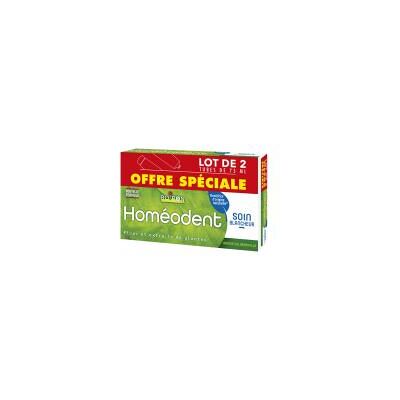 Boiron Homéodent® Soin Blancheur 2 Tubes de 75 ml - Lot 2 x 75 ml - Publicité Boiron Homéodent® Soin Blancheur 2 Tubes de 75 ml - Lot 2 x 75 ml - Publicité