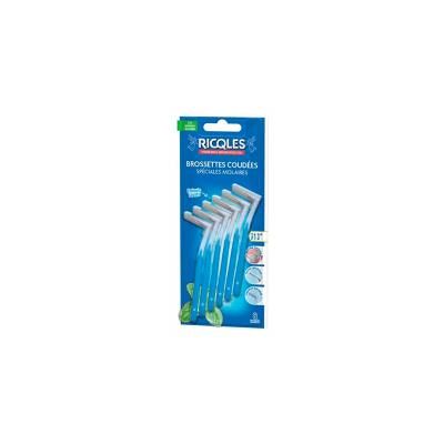 Ricqlès Brossettes Interdentaires Coudées Spéciales Molaires 6 Unités - Blister 6 - Publicité Ricqlès Brossettes Interdentaires Coudées Spéciales Molaires 6 Unités - Blister 6 - Publicité