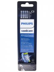 Philips Sonicare Hx9044/17 C3 Premium Plaque Défense Blanche X4 - Blister 4 têtes de brosse de rechange