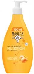 Le Petit Marseillais Lait Soin Hydratant Nutrition Peaux Trèsèches - Beurre de Karité Amande Douce & Huile d'Argan Pompe 400 ml - Flacon-Pompe 400 ml