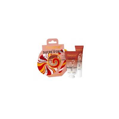 Florame Coffret Sucre d'Orge Crème Mains 30 ml + Baume Lèvres Bio 15 ml - Etui 2 produits - Publicité Florame Coffret Sucre d'Orge Crème Mains 30 ml + Baume Lèvres Bio 15 ml - Etui 2 produits - Publicité