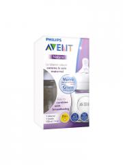 Avent Scf051/17 Bib Nat Verre - 120 ml - Boîte 1 biberon + 1 tétine