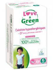 Love & Green Culottes Écollabellisées et Hypoallergéniques Magical Tubes T6 16 Pièces - Sachet 16 Couches-culottes