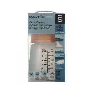 Suavinex Care Zero.Zero Biberon Anti-Colique Débit Adaptable 180 ml 0 Mois et + - Boîte plastique 1 biberon