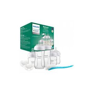 Avent Kit Nouveau-Né - 5 Biberons à Réponse Naturelle - en Verre - Boîte 5 biberons + 2 sucettes + 1 goupillon