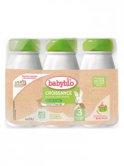 Babybio Croissance Liquide - Formule au Lait de Vache Français - Pack 6 bouteilles de 25 cl