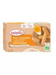 Babybio Petits Boudoirs Huile Essentielle d'Orange Douce - Farine & Oeuf France - Boîte 6 sachets de 4 boudoirs