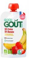 Good Goût Fraise Banane dès 4 Mois Bio 120 g - Gourde 120 g