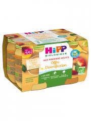 HiPP Mes Premiers Fruits Diversification dès 4/6 Mois Bio 4 Pots - Carton 4 pots de 125 g