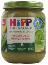 HiPP Mes Premiers Légumes Haricots Verts Pommes de Terre dès 4/6 Mois Bio 125 g - Pot 125 g