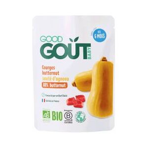 Good Goût Courge Butternut Sauté d'Agneau dès 6 Mois Bio 190 g - Sachet 190 g