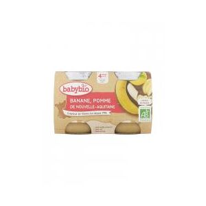 Babybio Banane Pomme de Nouvelle-Aquitaine - Carton 2 pots de 130 g
