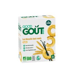 Good Goût Biscuits Tout Ronds Vanille Dès 10 Mois Bio 20 Biscuits - Boîte 4 sachets de 5 biscuits