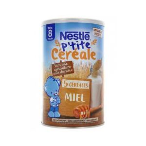Nestlé P'tite Céréale Dès 8 Mois 5 Céréales Miel 415 g - Boîte 415 g