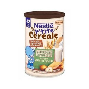 Nestlé P'tite Céréale Noisette Biscuit 12-36 Mois - 415 g - Boîte 415 g