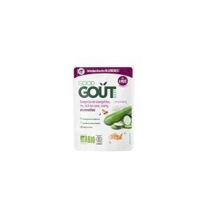 Good Goût Compotée de Courgettes, Riz, Curry , Crevettes et Lait de Coco Dès 8 Mois Bio 190 g - Sachet 190 g - Publicité Good Goût Compotée de Courgettes, Riz, Curry , Crevettes et Lait de Coco Dès 8 Mois Bio 190 g - Sachet 190 g - Publicité