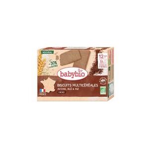 Babybio Biscuits Multicéréales Cacao 12 Mois et + Bio 6 x 2 Biscuits - Boîte - Publicité Babybio Biscuits Multicéréales Cacao 12 Mois et + Bio 6 x 2 Biscuits - Boîte - Publicité