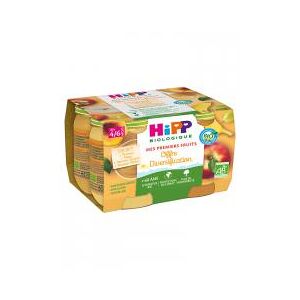 HiPP Mes Premiers Fruits Diversification dès 4/6 Mois Bio 4 Pots - Carton 4 pots de 125 g - Publicité