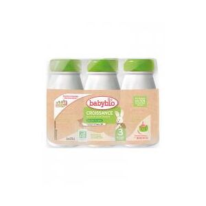Babybio Croissance Liquide - Formule au Lait de Vache Français - Pack 6 bouteilles de 25 cl - Publicité